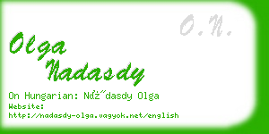 olga nadasdy business card